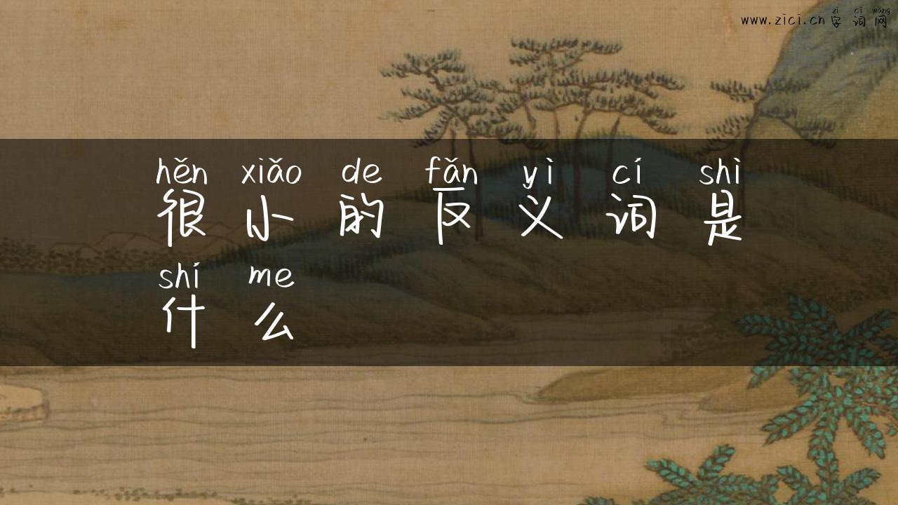 很小的反义词是什么