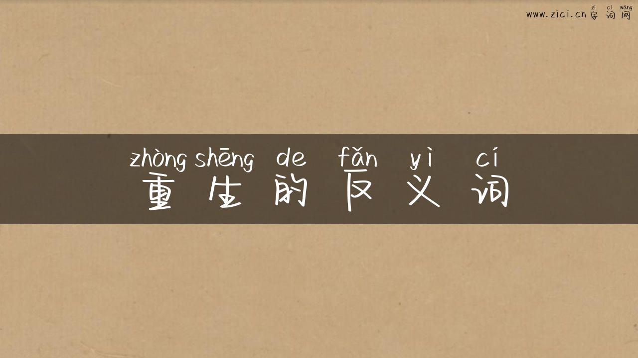 重生的反义词
