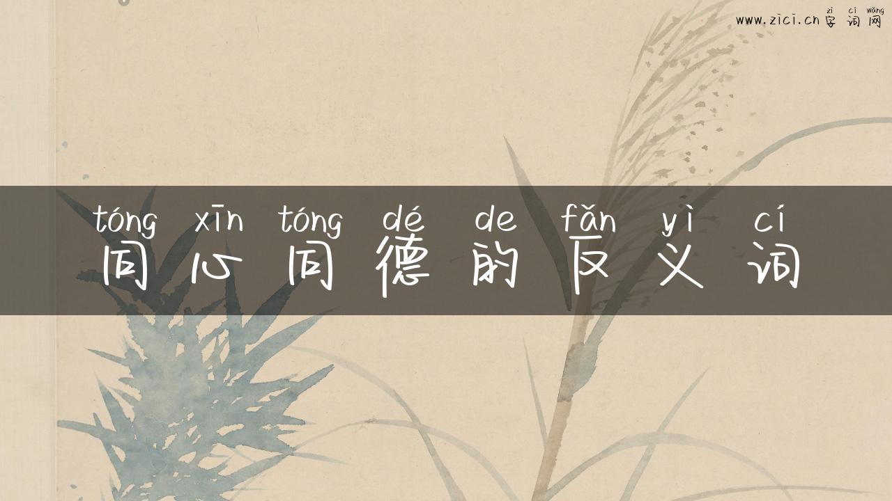 同心同德的反义词