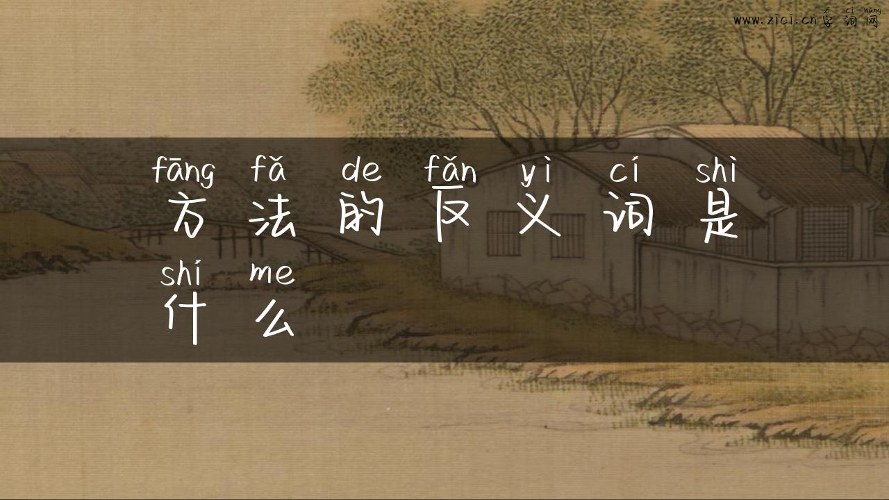 方法的反义词是什么