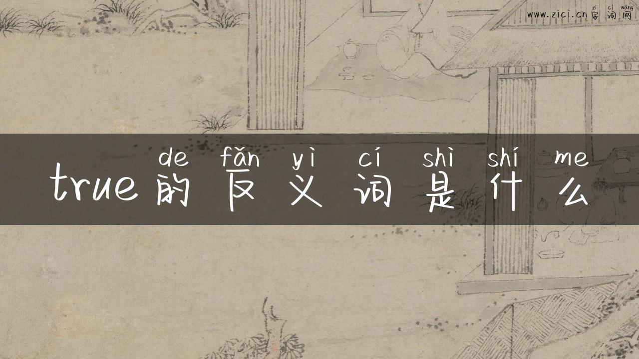 true的反义词是什么