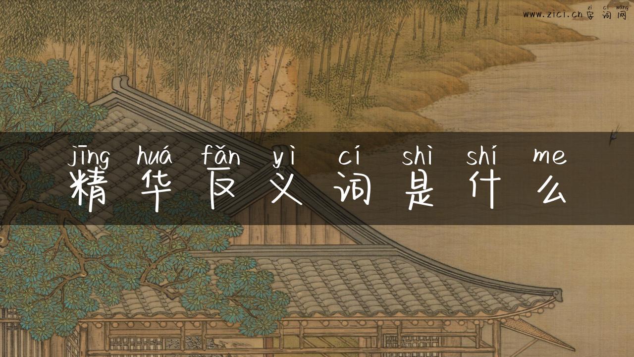 精华反义词是什么