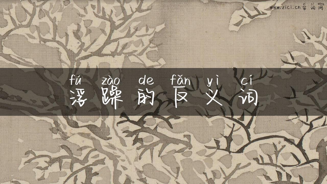 浮躁的反义词