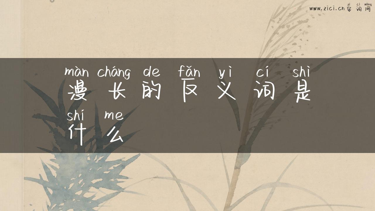 漫长的反义词是什么