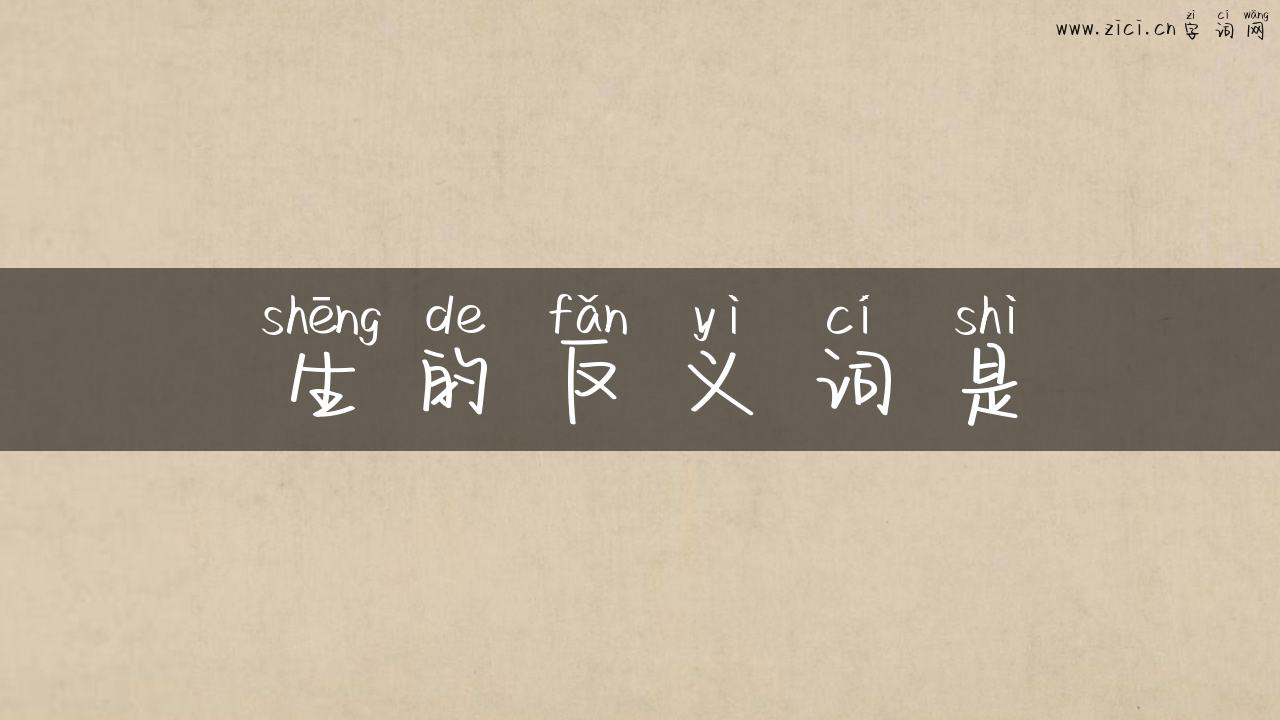 生的反义词是