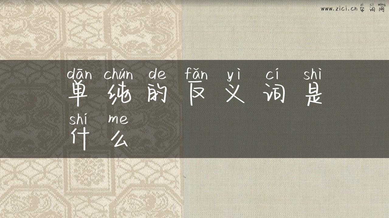 单纯的反义词是什么