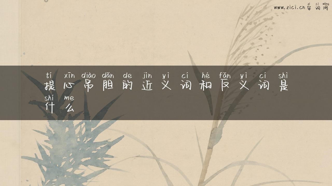 提心吊胆的近义词和反义词是什么