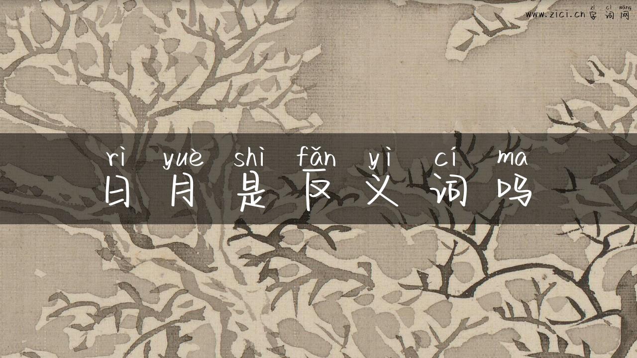 日月是反义词吗