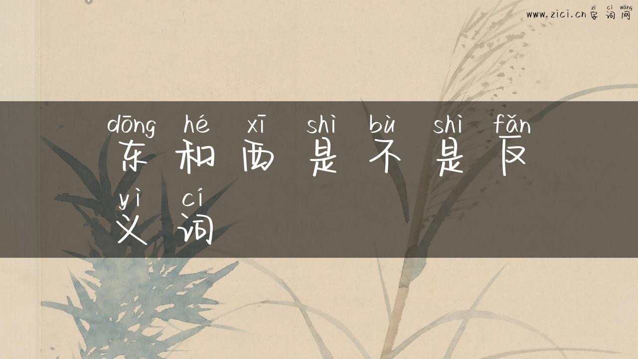 东和西是不是反义词