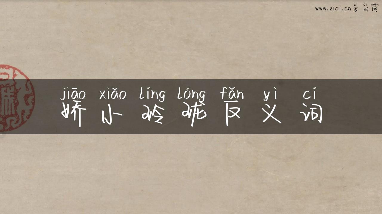 娇小玲珑反义词