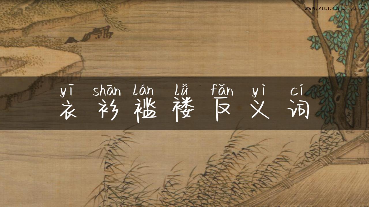 衣衫褴褛反义词