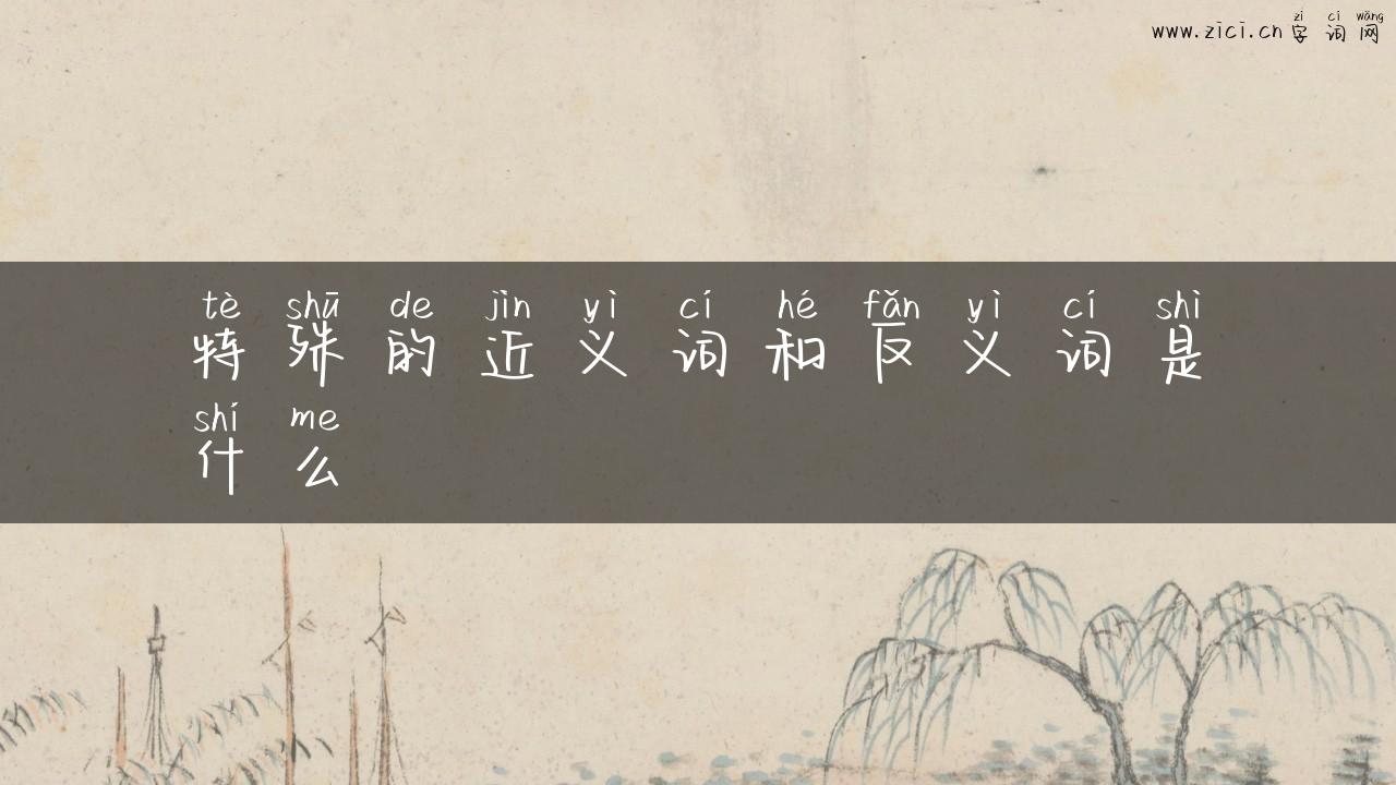 特殊的近义词和反义词是什么