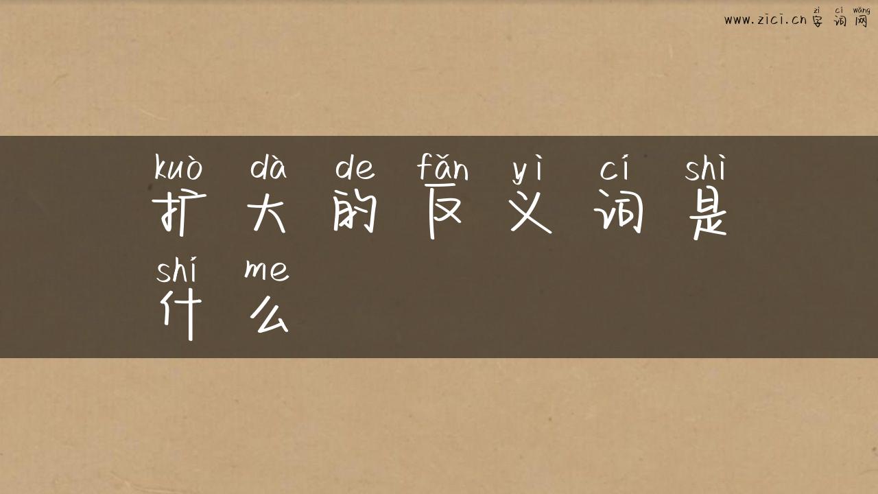 扩大的反义词是什么