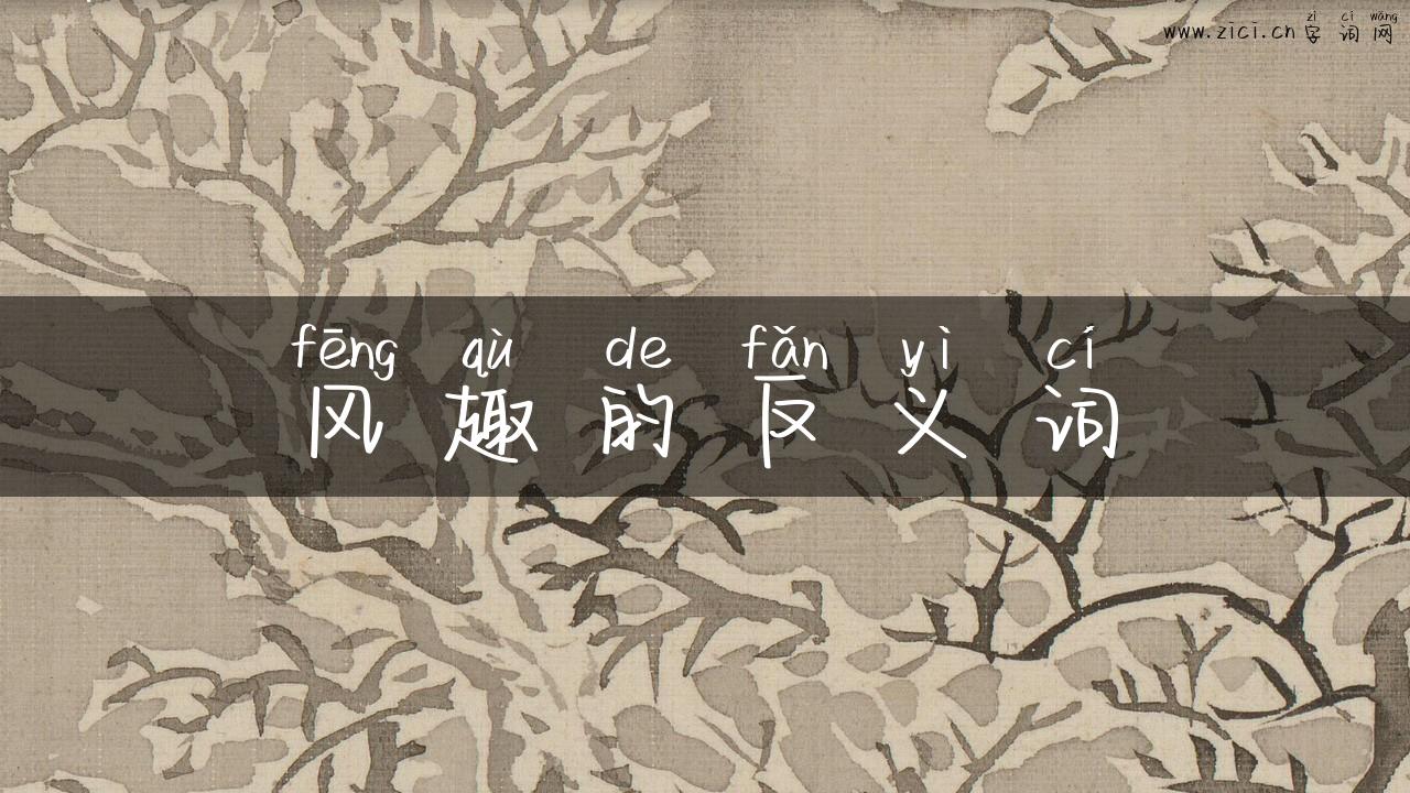 风趣的反义词