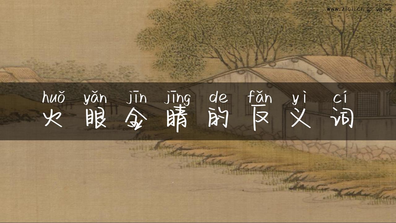 火眼金睛的反义词