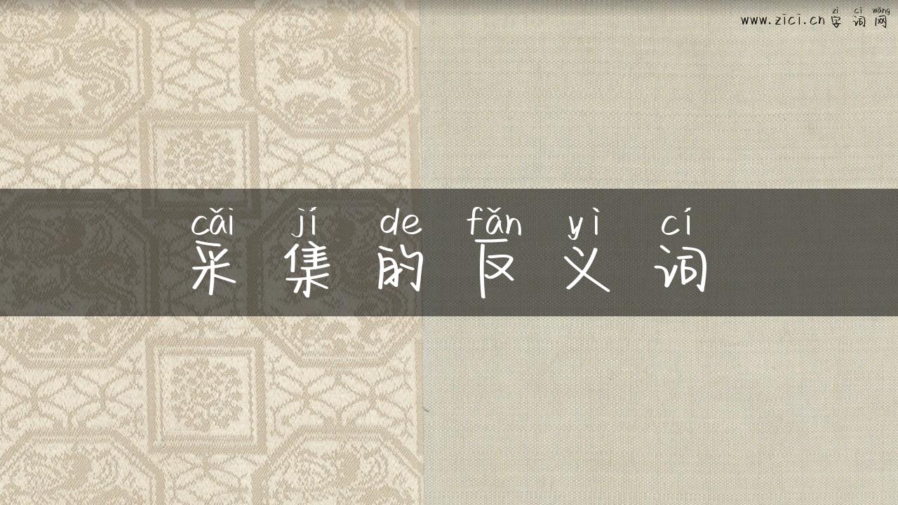 采集的反义词