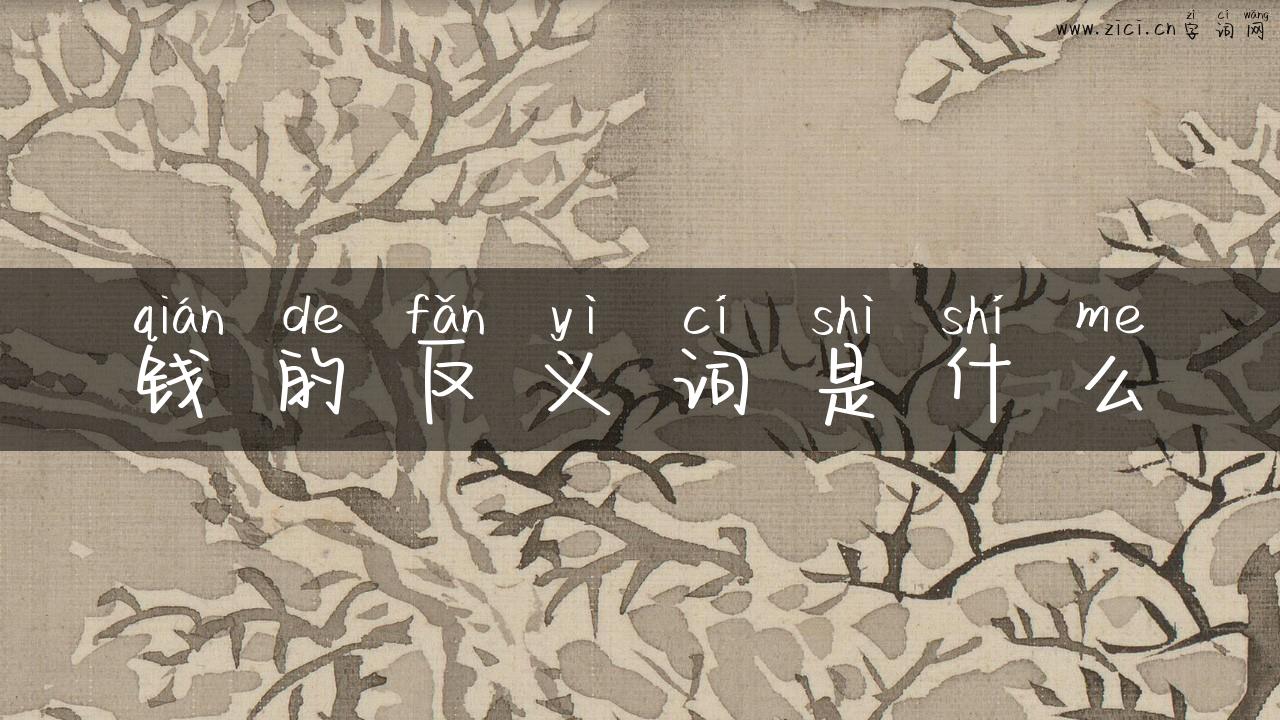 钱的反义词是什么