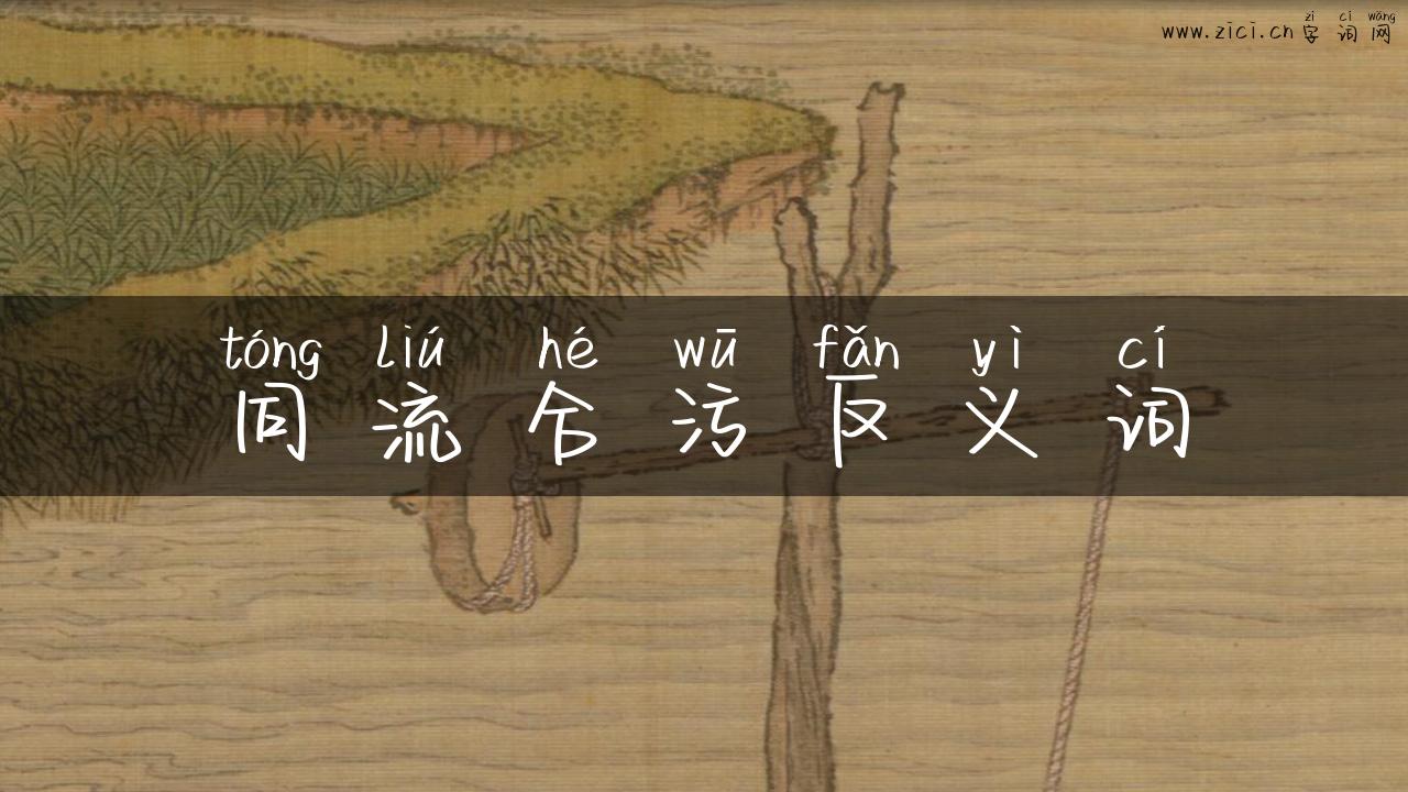 同流合污反义词