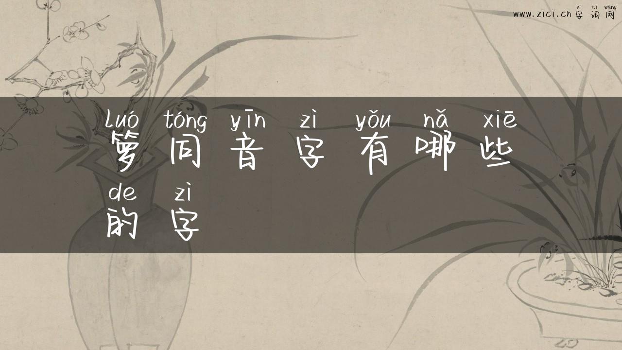 箩同音字有哪些的字