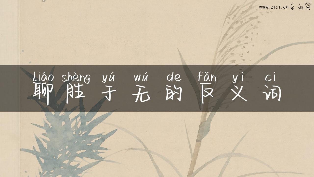聊胜于无的反义词