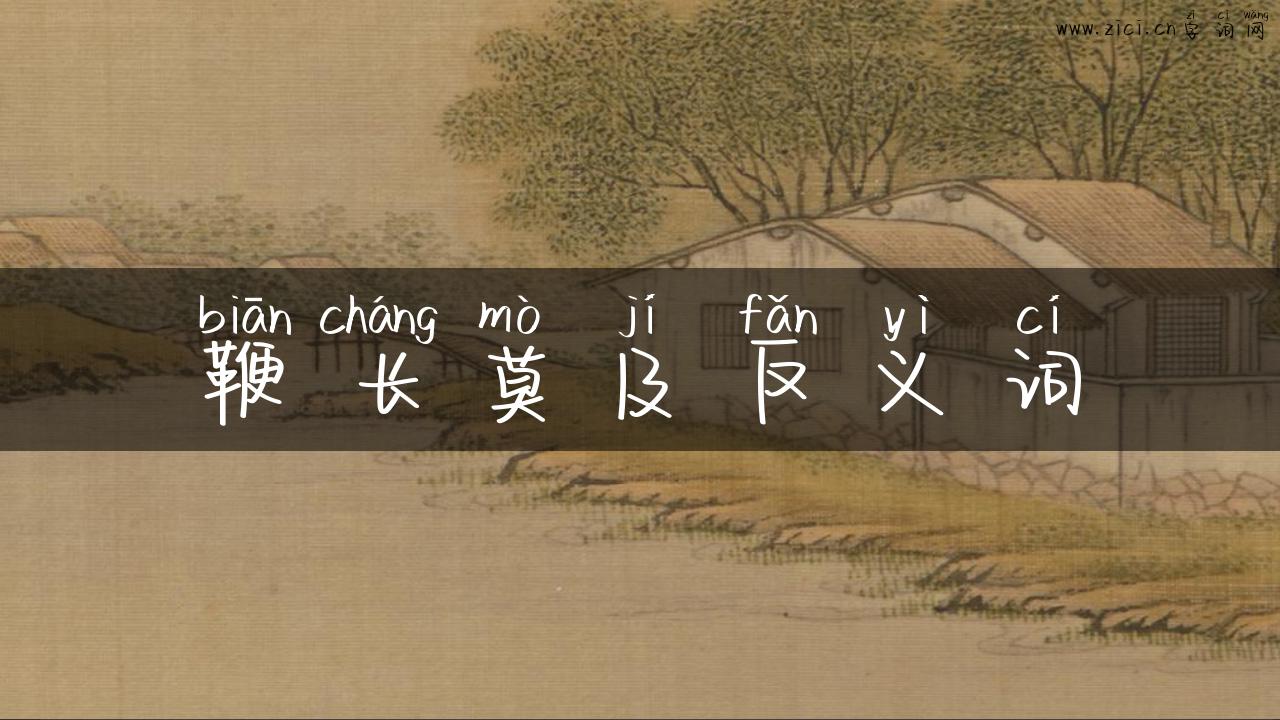 鞭长莫及反义词