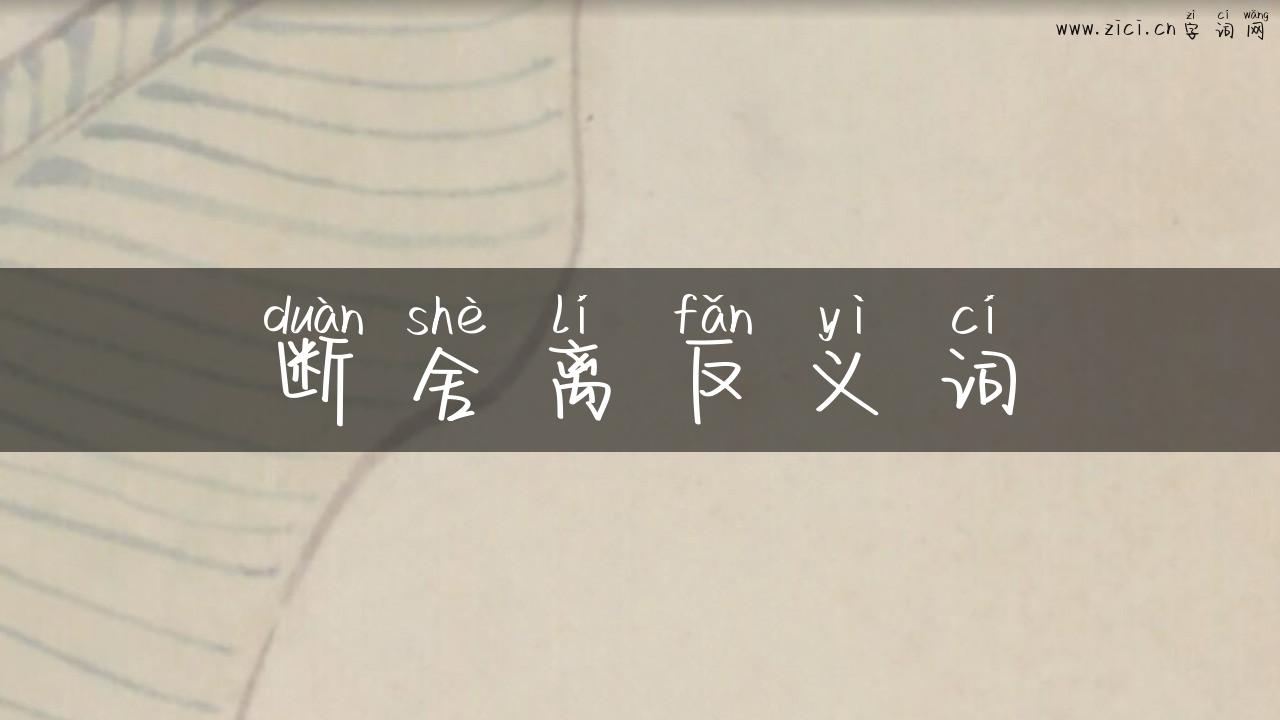 断舍离反义词