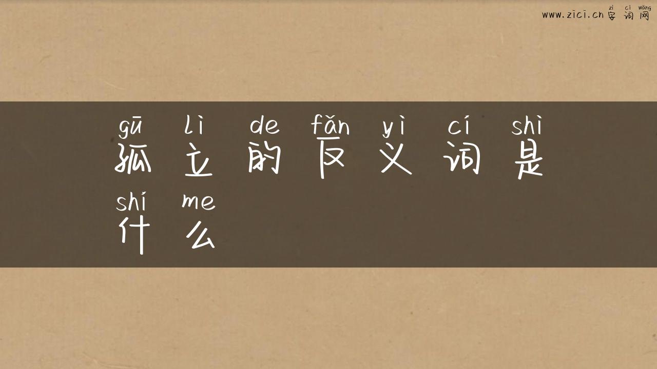 孤立的反义词是什么