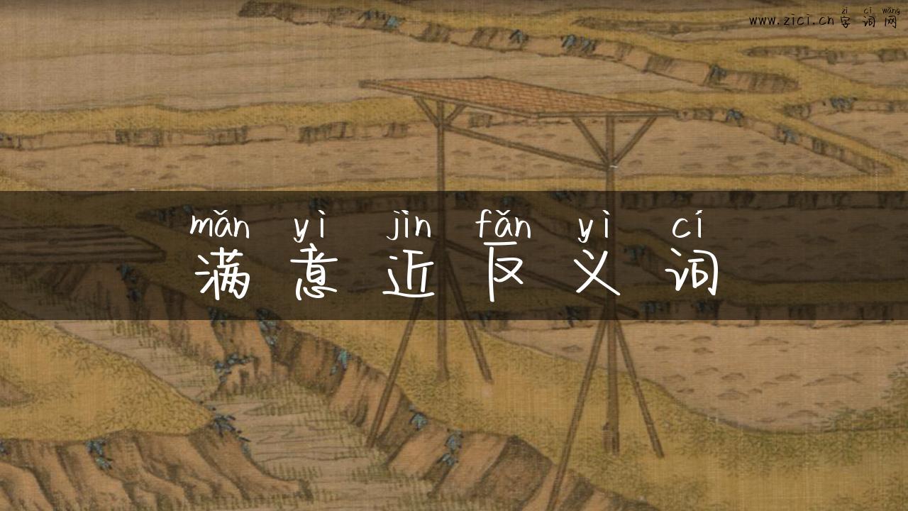 满意近反义词