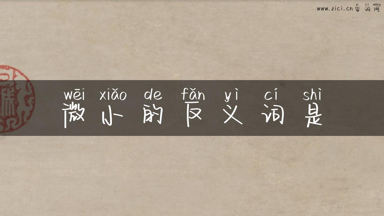 微小的反义词是