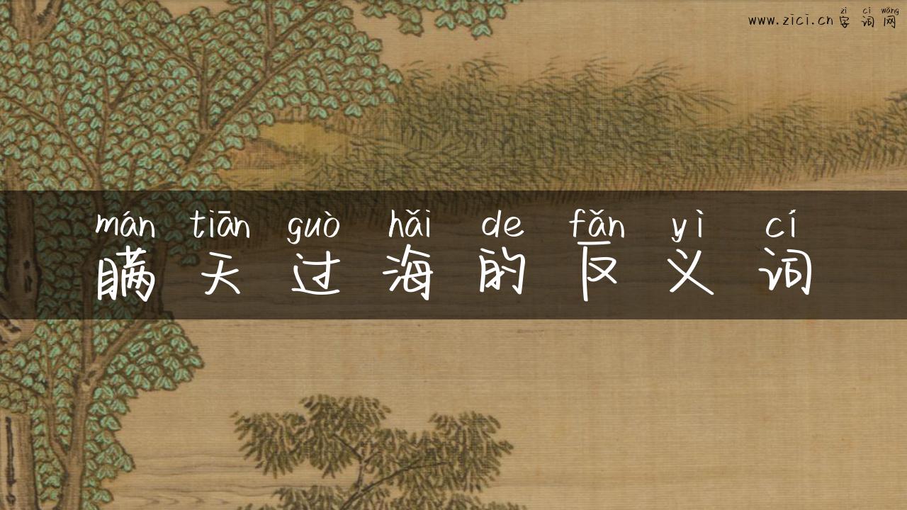 瞒天过海的反义词