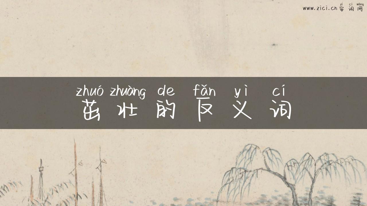 茁壮的反义词