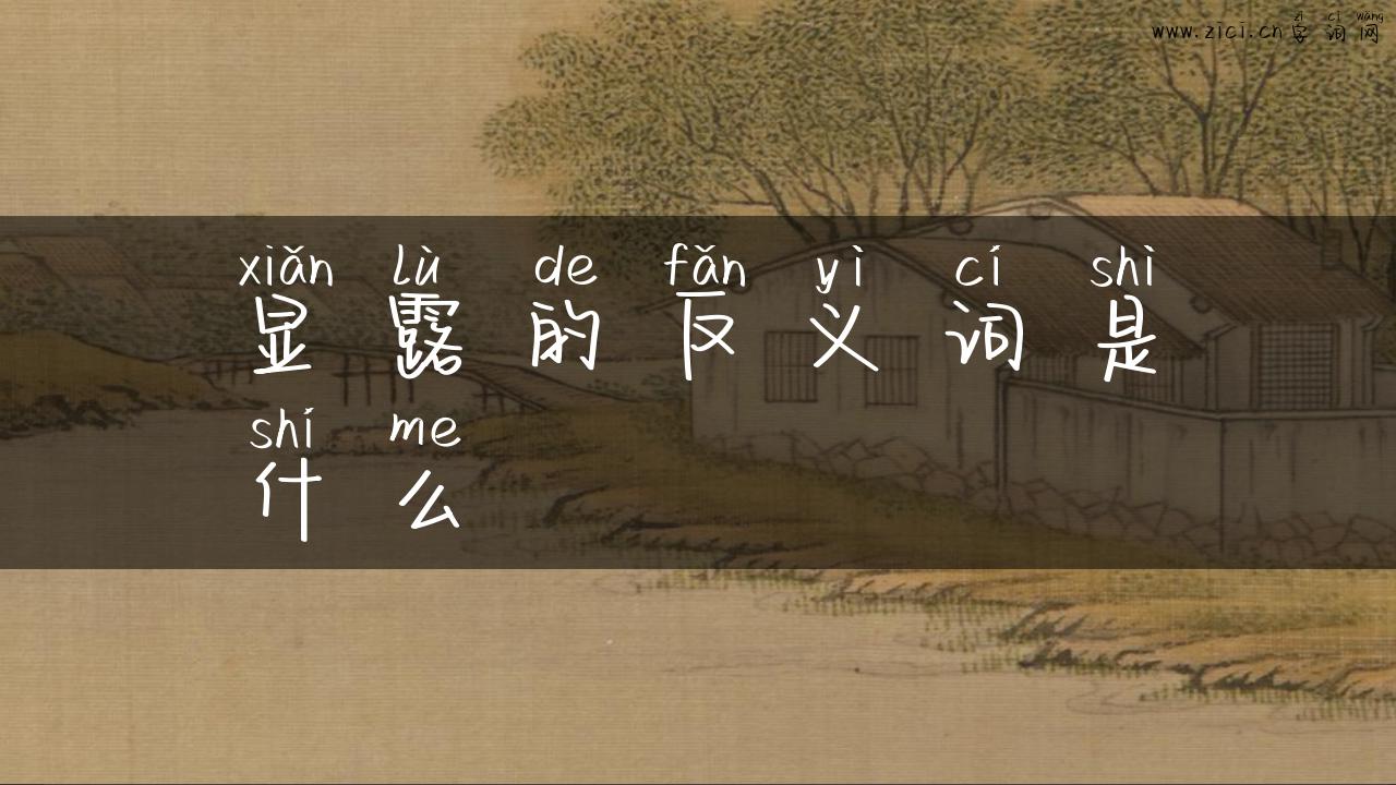 显露的反义词是什么