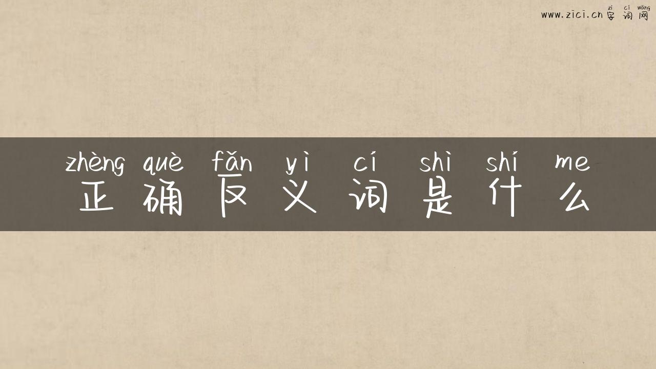 正确反义词是什么