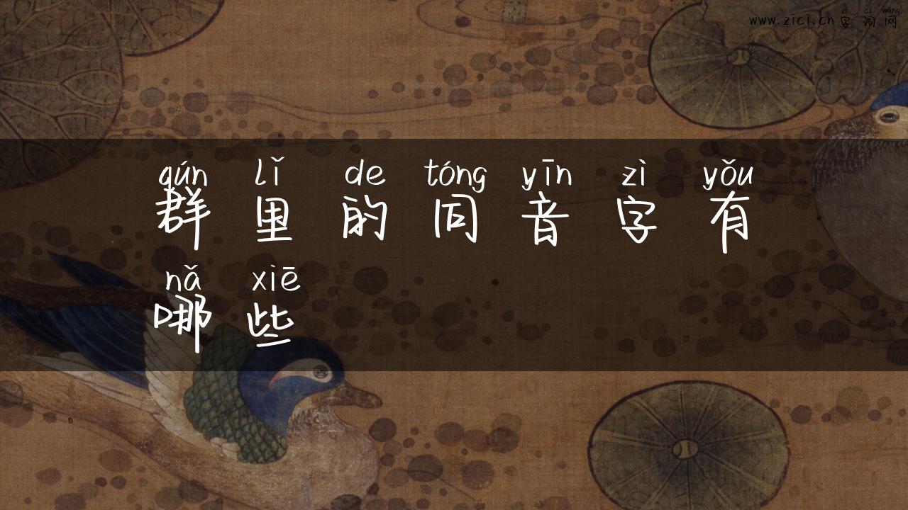 群里的同音字有哪些
