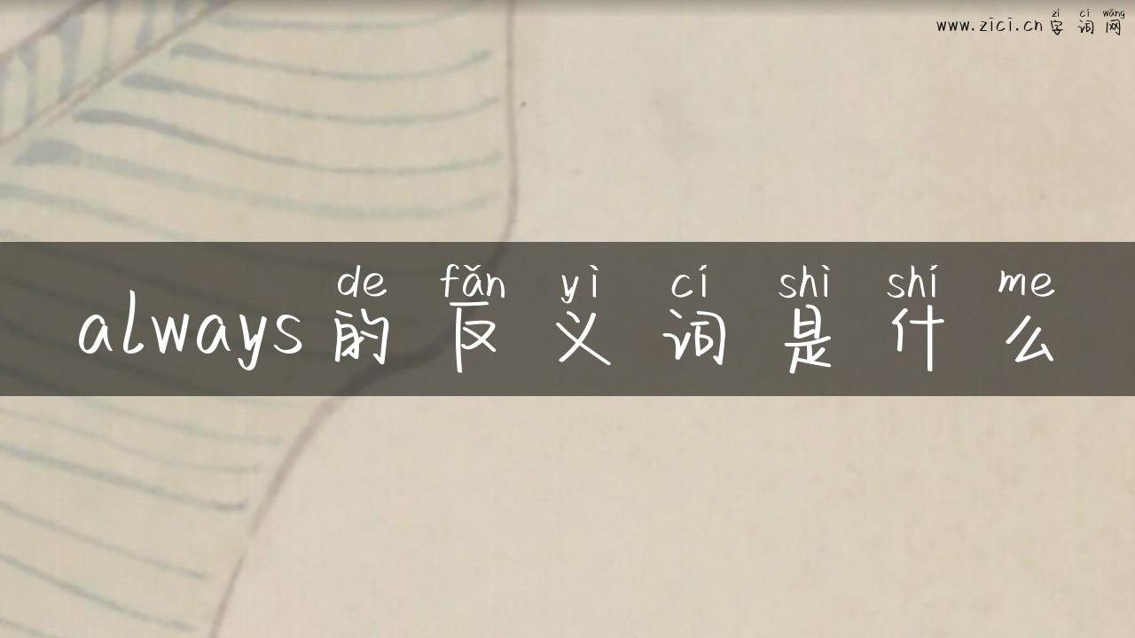 always的反义词是什么