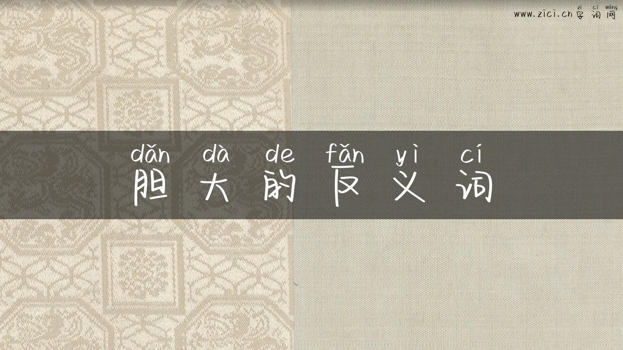 胆大的反义词