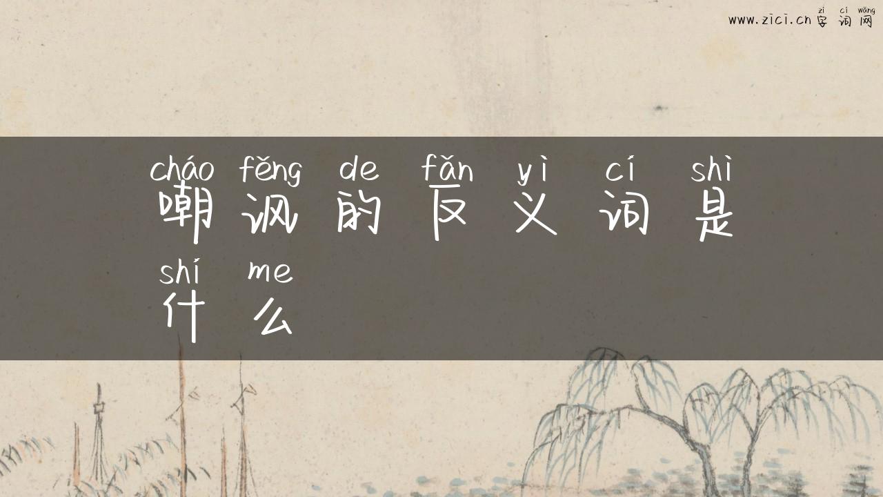 嘲讽的反义词是什么