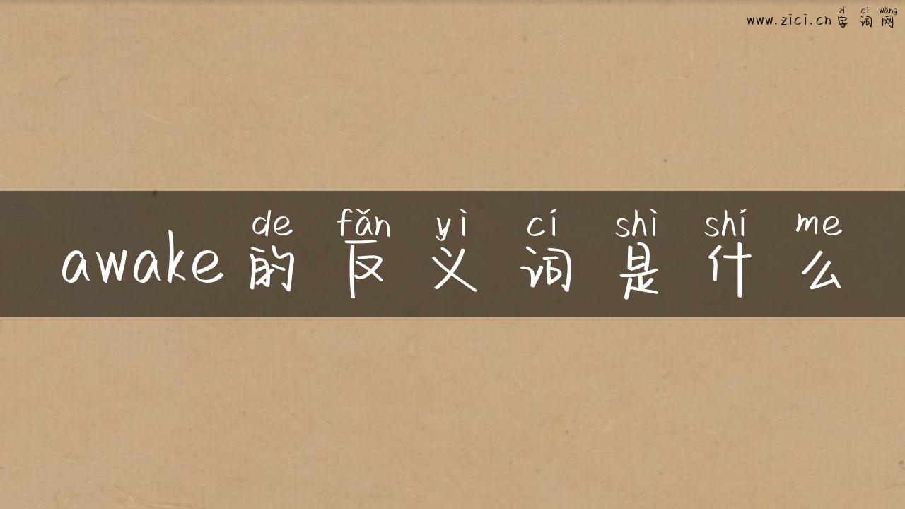 awake的反义词是什么