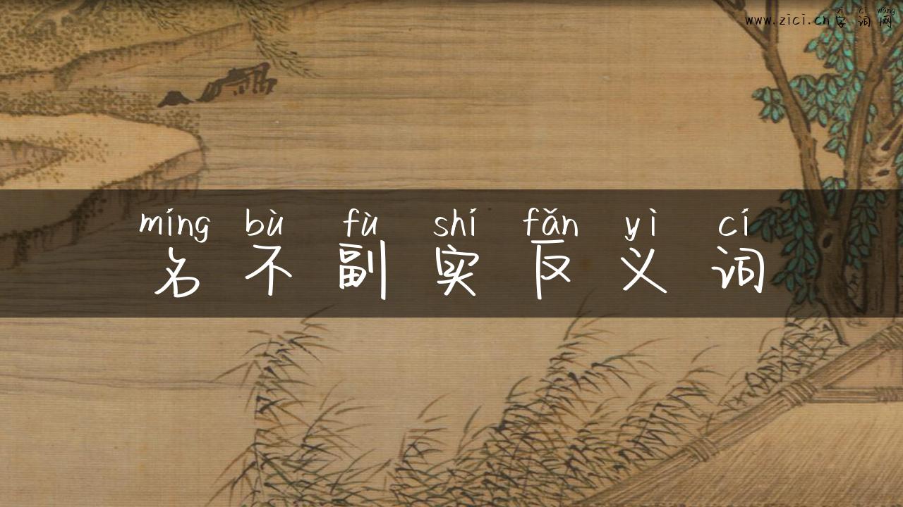 名不副实反义词