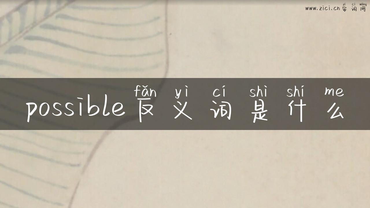 possible反义词是什么