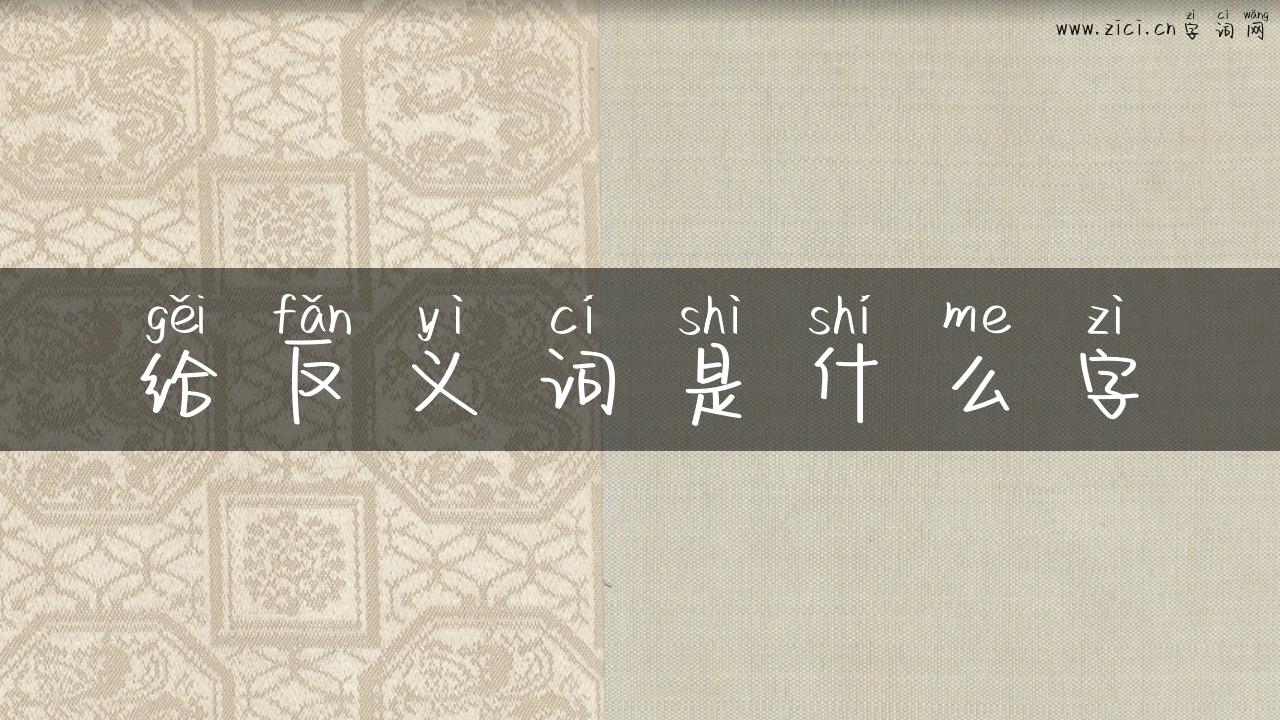 给反义词是什么字