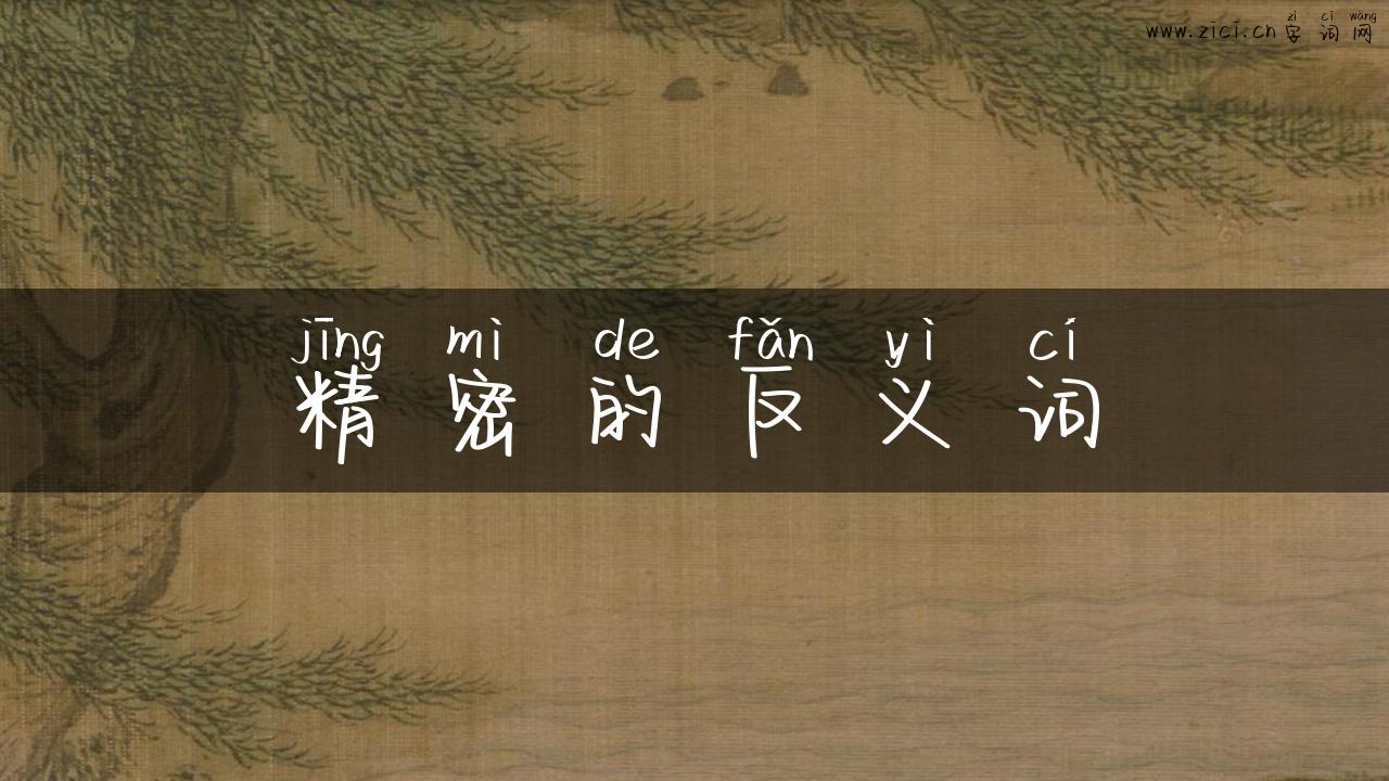 精密的反义词