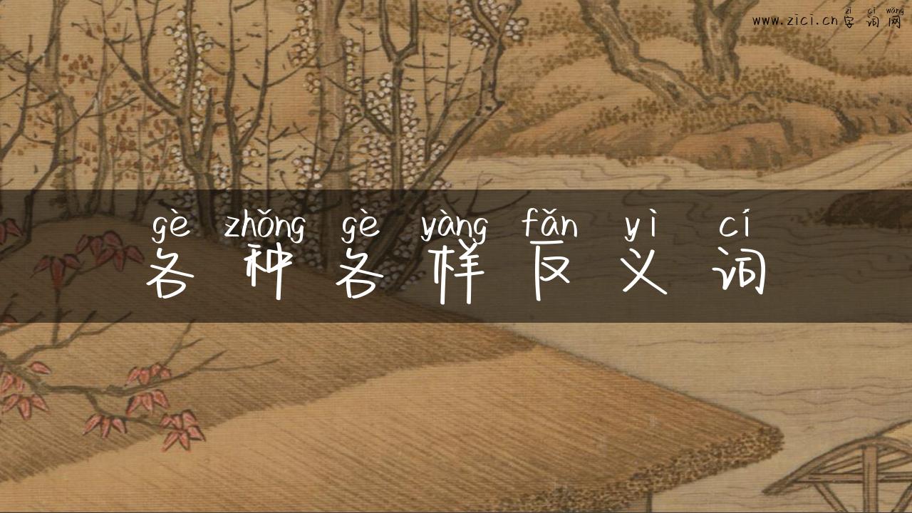 各种各样反义词