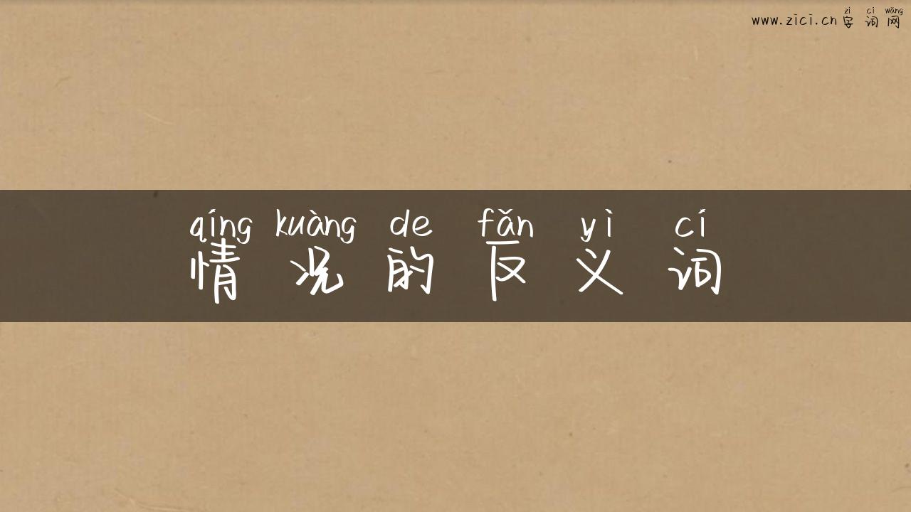 情况的反义词