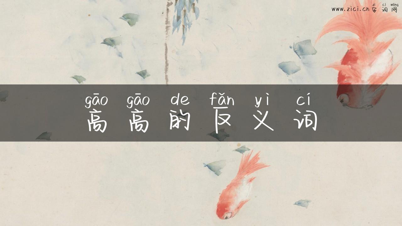 高高的反义词