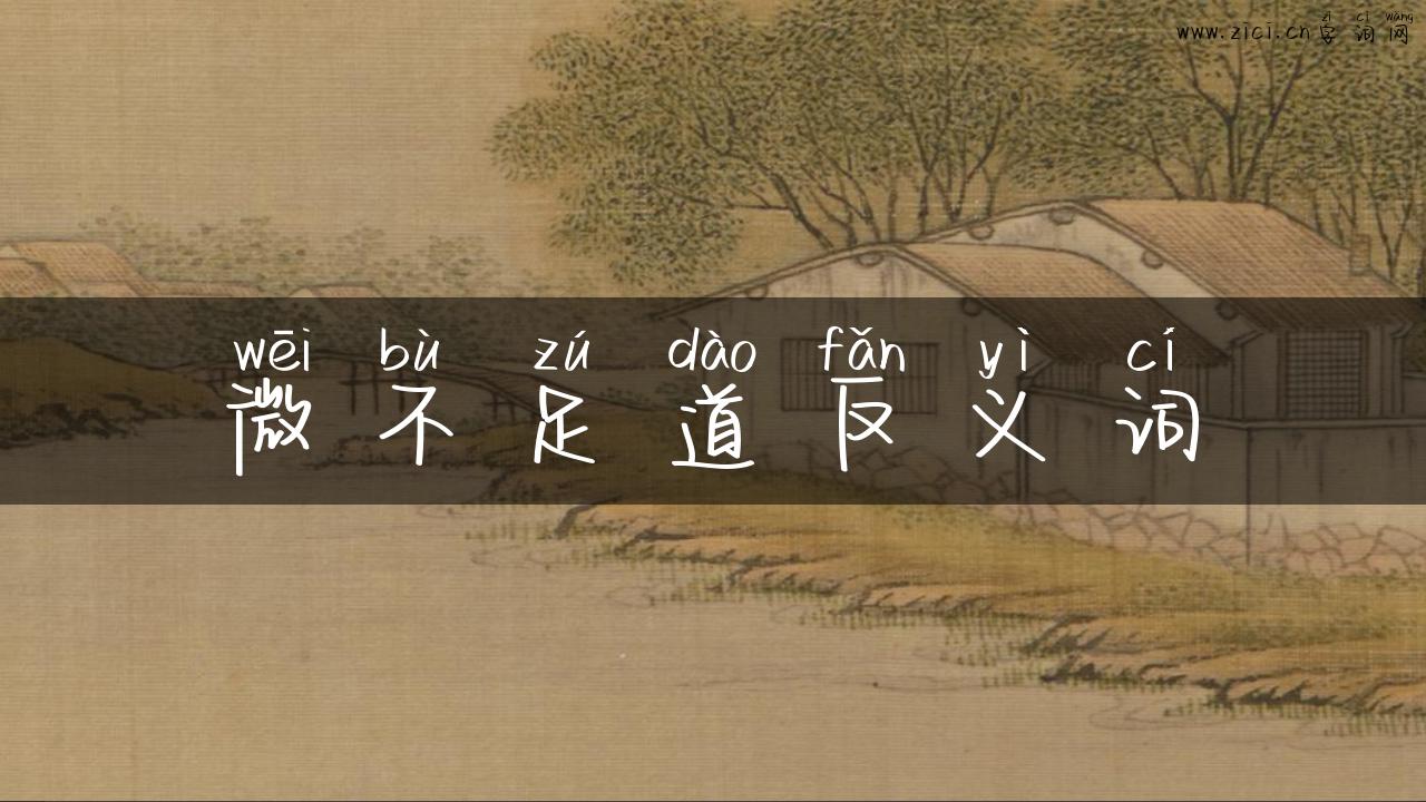 微不足道反义词