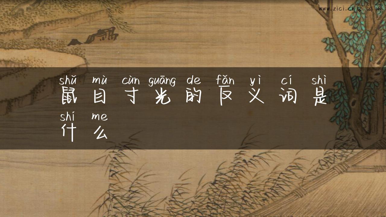 鼠目寸光的反义词是什么