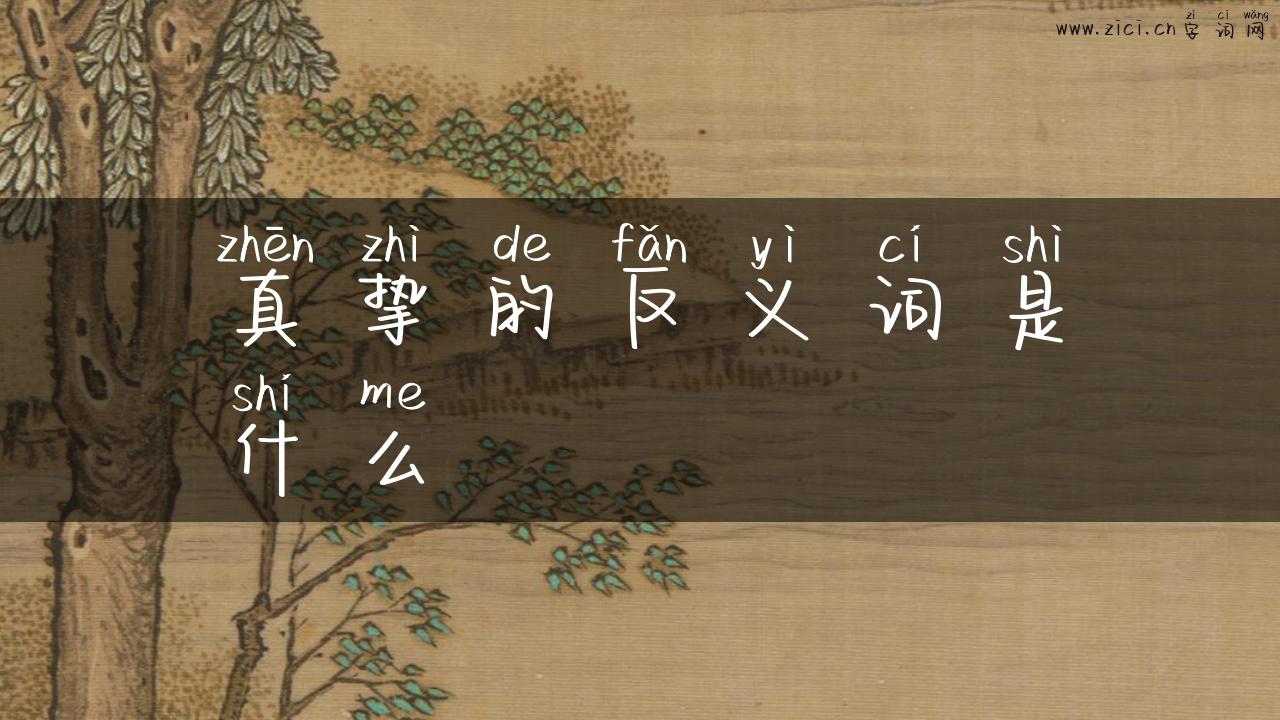 真挚的反义词是什么