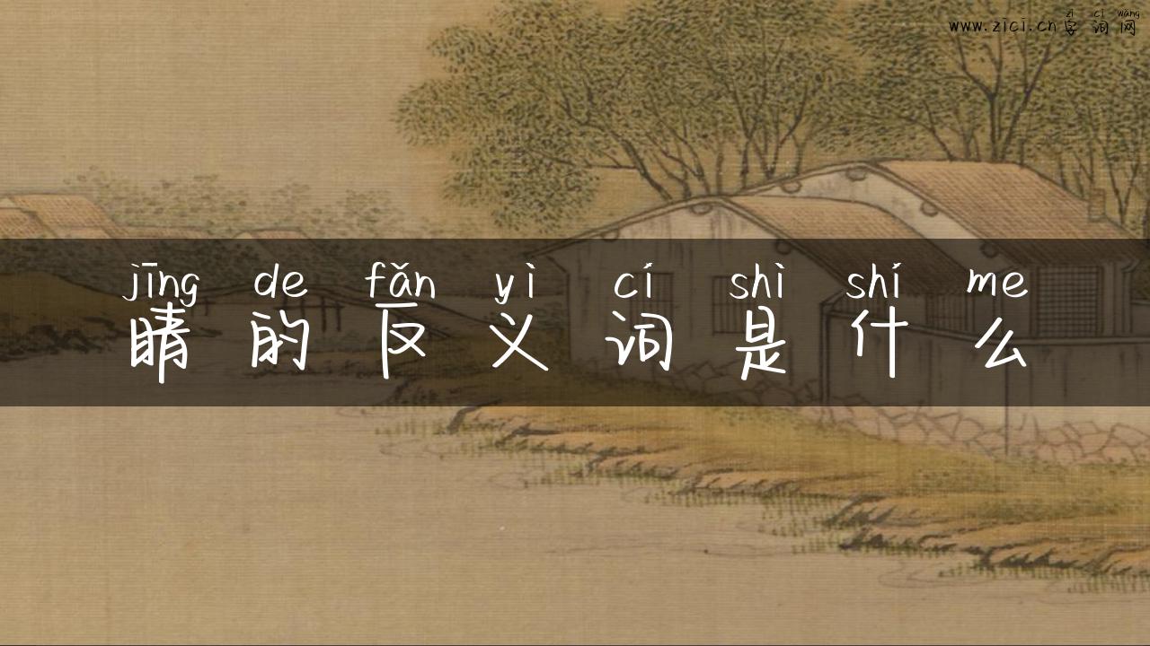 睛的反义词是什么