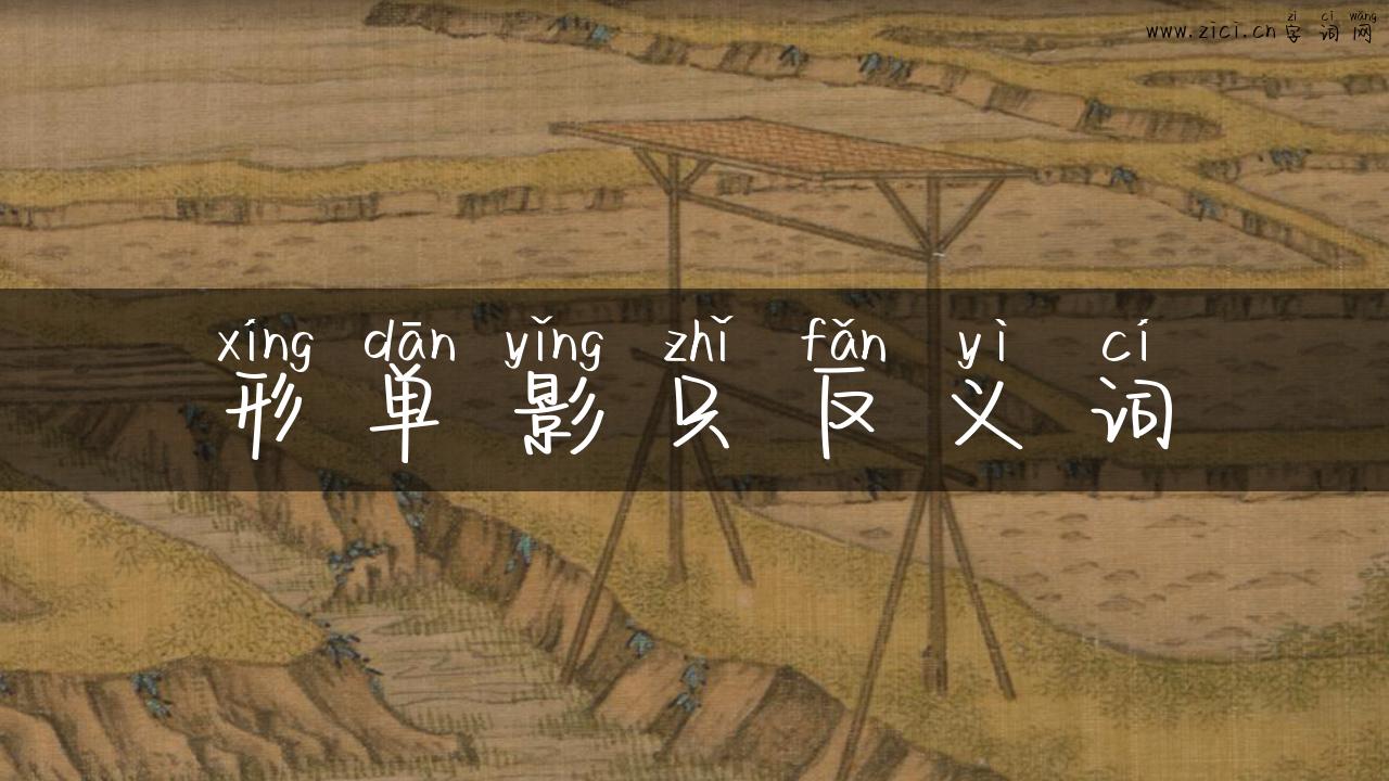 形单影只反义词